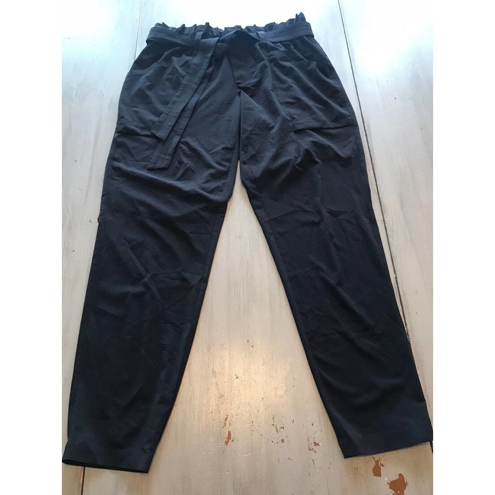 Black Paperbag Waist Pants